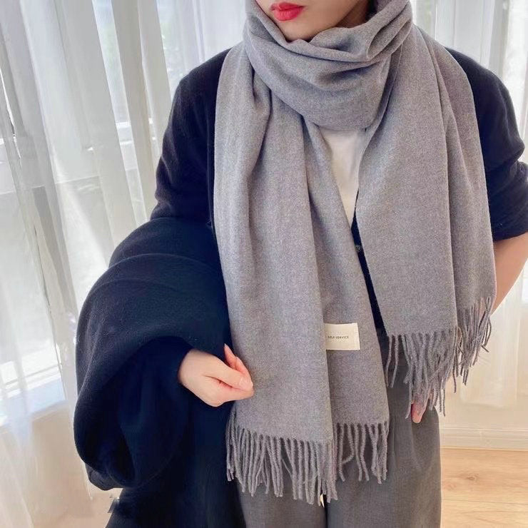 New Style Tassel Imitation Cashmere Scarf Padded Shawl Women