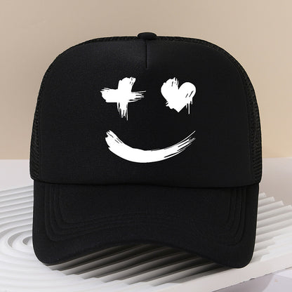 Face Peaked Cap Sunshade Baseball Cap Outdoor Riding Printing