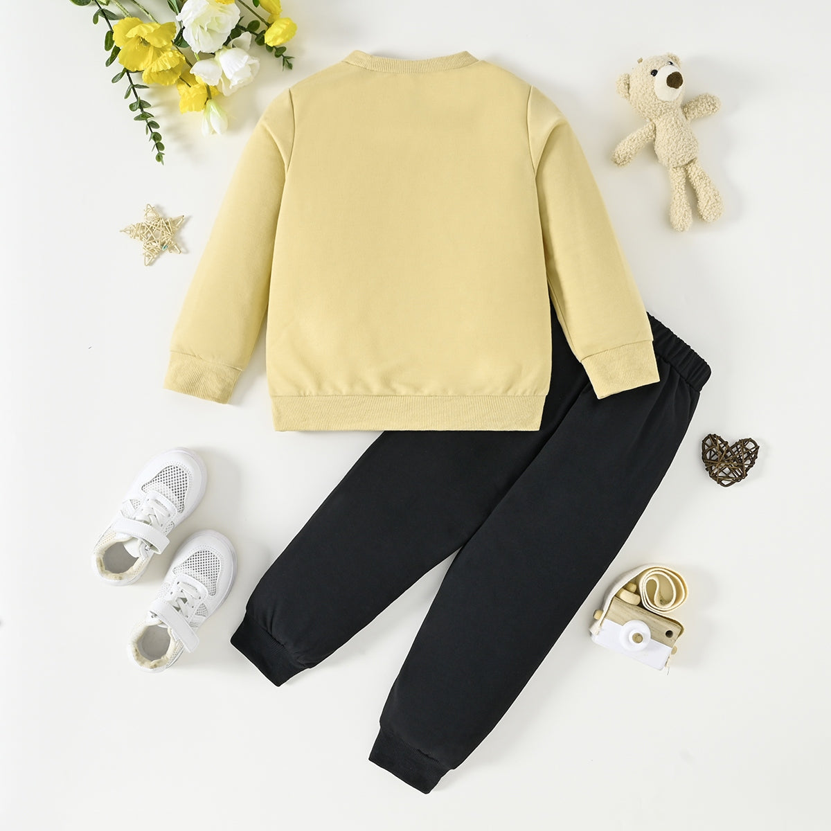 Round Neck Long Sleeve Top and Pants Set