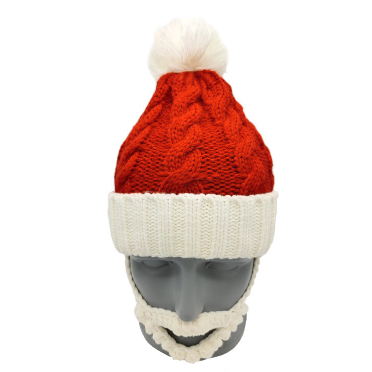 Christmas Red White Cap Woolen Cap