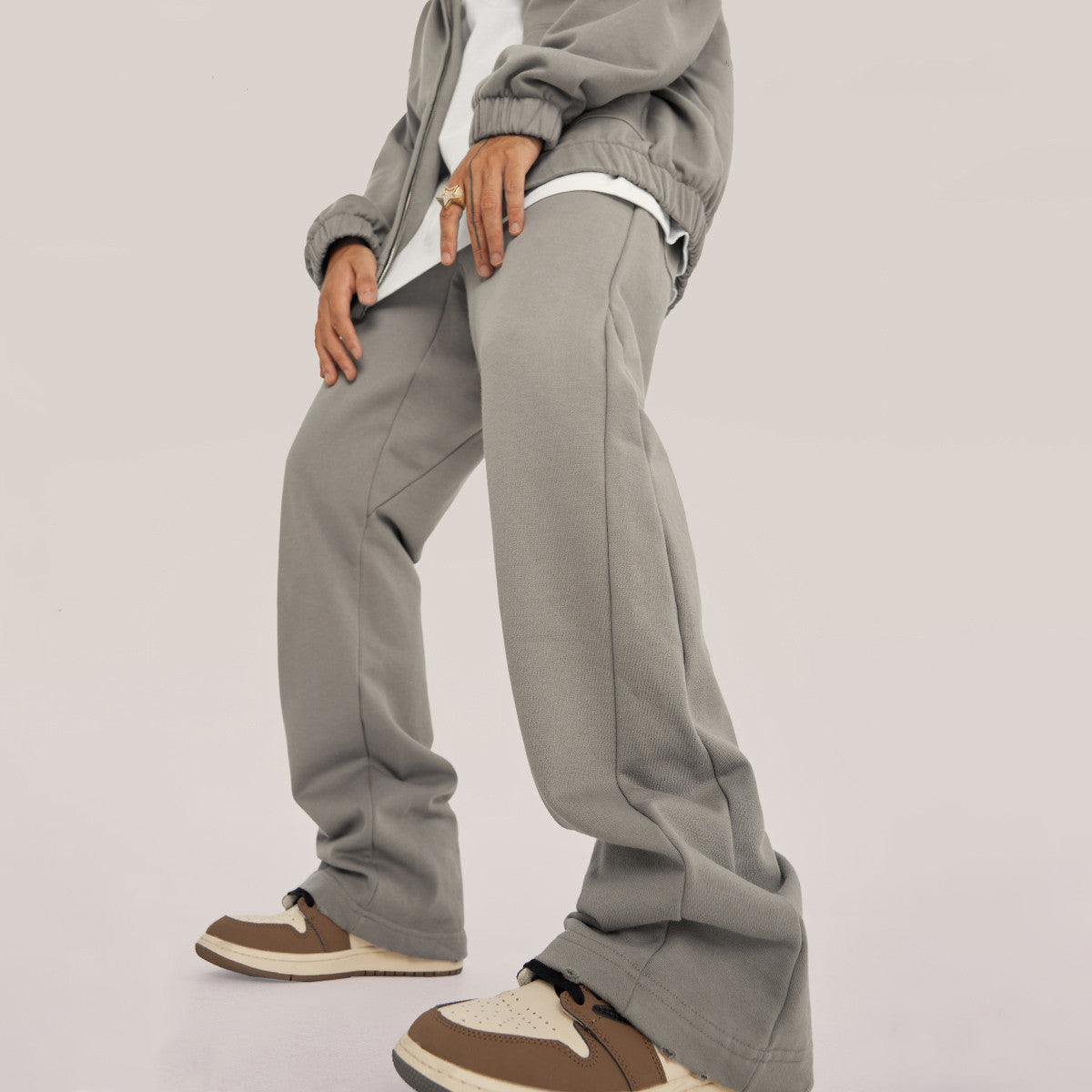 Mans Soliede Kleur Peplum Eenvoudige broek Los gemaklike broek