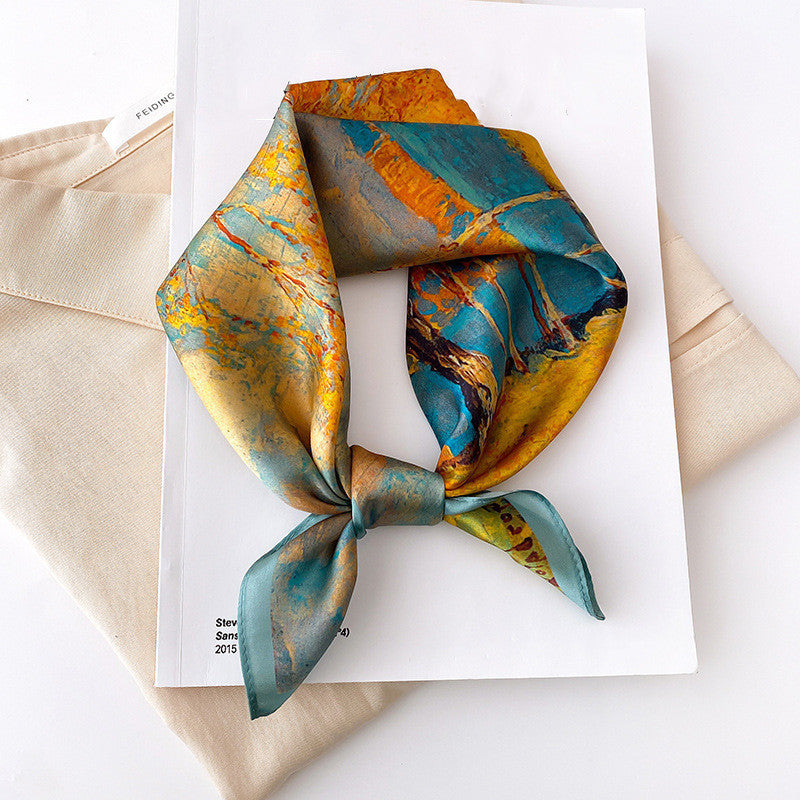 Silk Scarf Women Fashion Small Silk Scarf