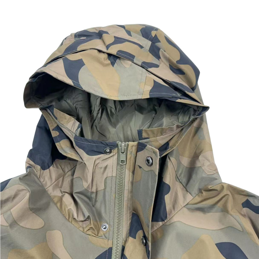 Retro Camouflage Hooded Pullover Print Casual Jacket