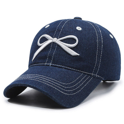 Bowknot Peaked Cap Female Cowboy Sun Protection Baseball Cap