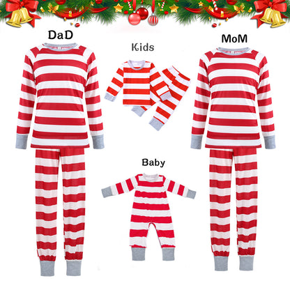 Red Striped Homewear Suit Parent-child Pajamas