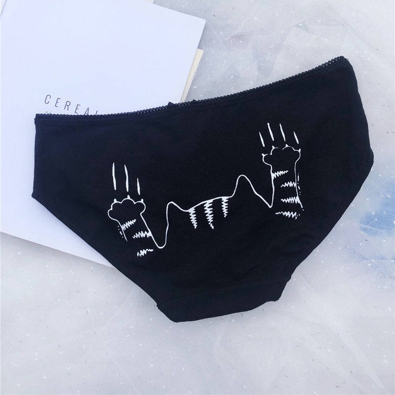 Japanese Cute Cartoon Printed Underwear Comfortable Cotton Mid-low Waist Breathable Underwear