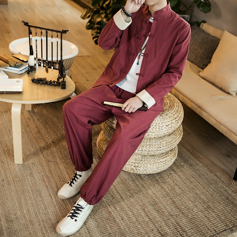 Men's Fashion Personality Loose Large Size Hanfu Suit