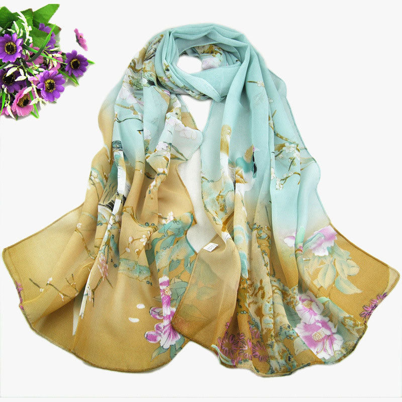 Chiffon Printed Chiffon Scarf For Women