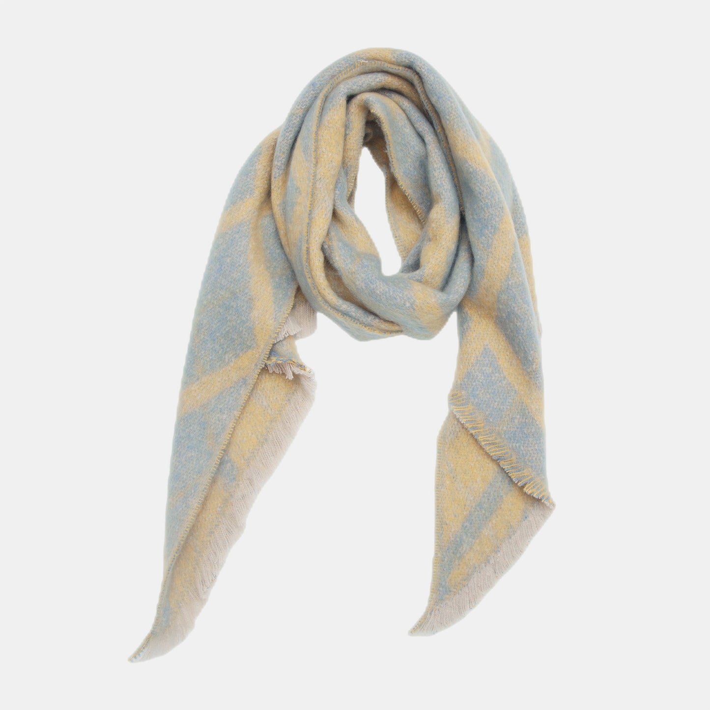 Raw Hem Polyester Scarf