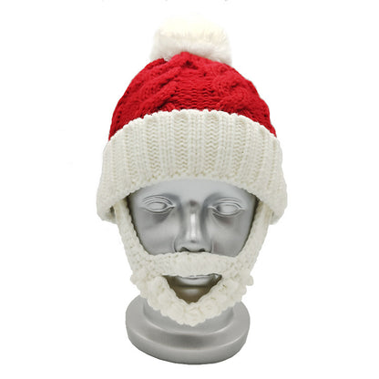 Christmas Red White Cap Woolen Cap