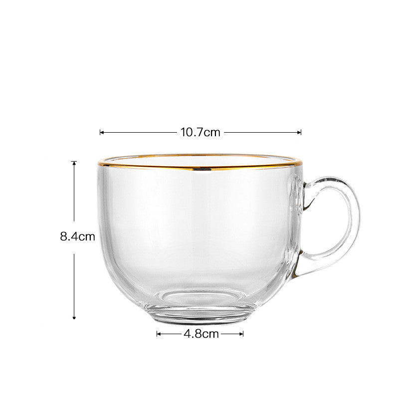 Tempered Glass Milk Cup Breakfast Cup Oatmeal Cup