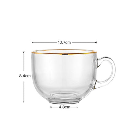 Tempered Glass Milk Cup Breakfast Cup Oatmeal Cup