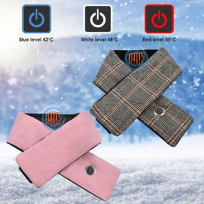 USB Heated Winter Scarf Women Men Adjust Temperature