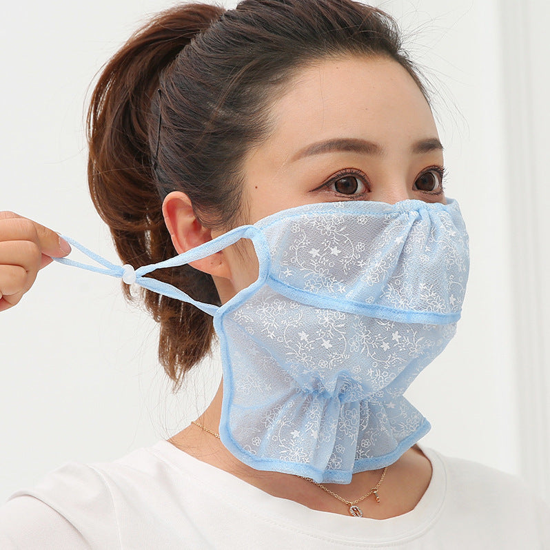 Summer Sun Protection Mask Outdoor Sun Protection Neck Protection Ice Silk Fabric Breathable And Dustproof