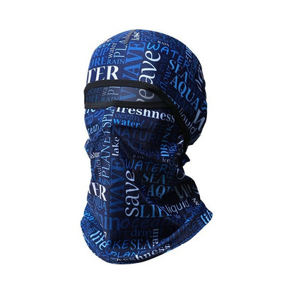 Summer Ice Silk Sun Protection Mask Men's Head Cover Full Face Fishing Sun Protection Scarf