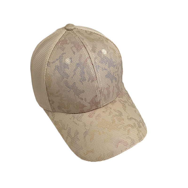 All-match Mesh Cap Breathable Shade Color Baseball Cap