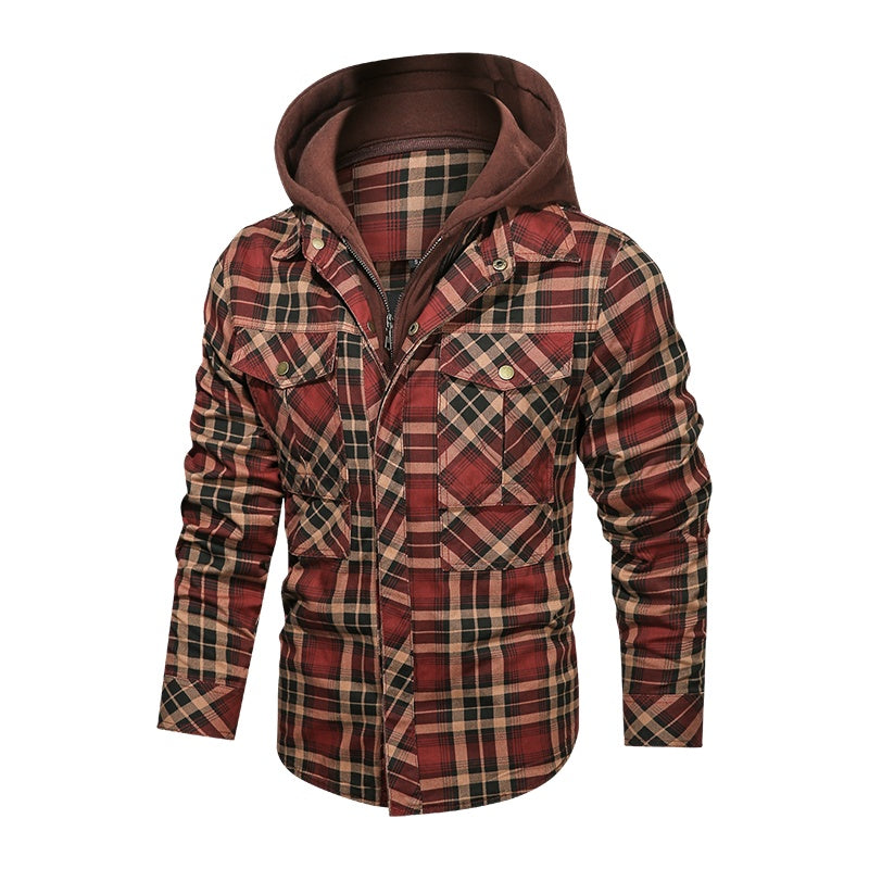 Men Warm Jacket Fleece Thick Autumn Winter Detachable Hoodies Jackets Men Slim Fit Men Clothing