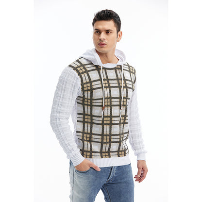 Breathable Outdoor Sports Pullover Plaid US Size Men Hoodies