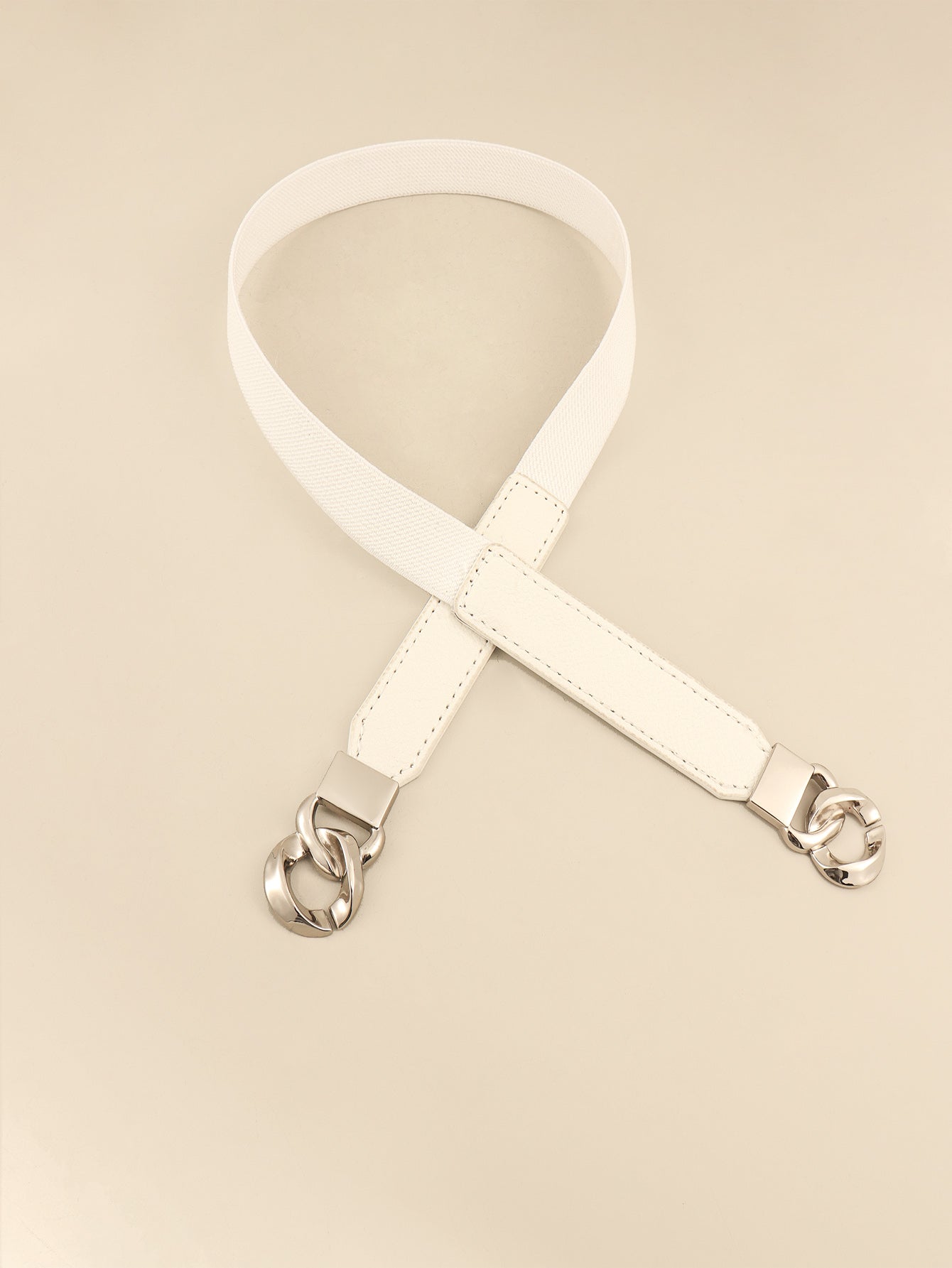 Zinc Alloy Buckle Elastic PU Belt