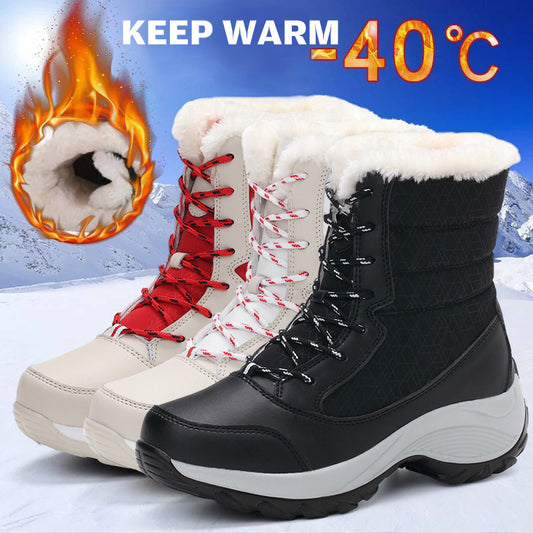 Snow Boots Plush Warm Ankle Boots For Women Winter Shoes