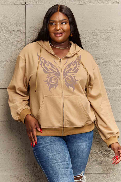 Simply Love Full Size Butterfly Graphic Hoodie