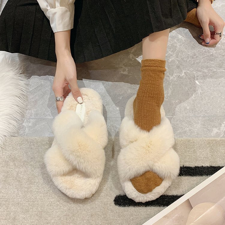 Women Wear Thick Soled Cotton Slippers