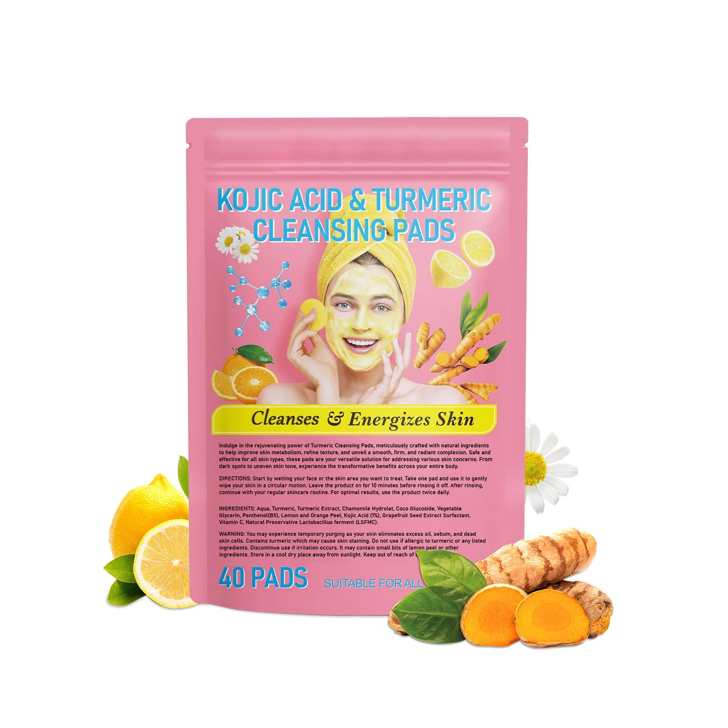 Turmeric Cleansing Pad Compressed Turmeric Kojic Acid