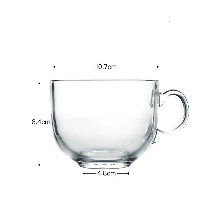 Tempered Glass Milk Cup Breakfast Cup Oatmeal Cup