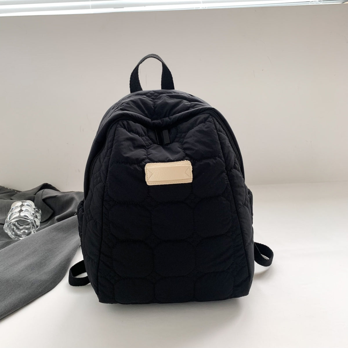 Quilted Polyester Backpack Bag