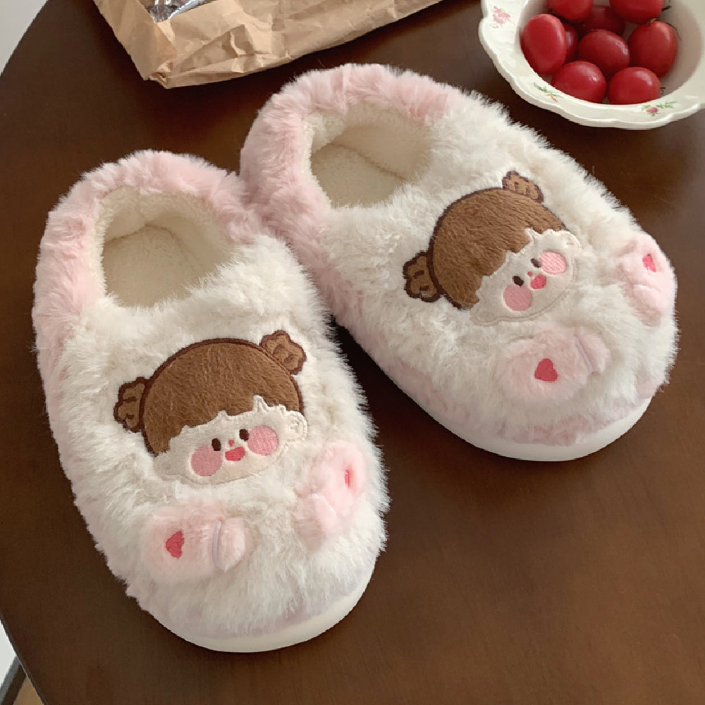 Lovers Cute Cartoon Cotton Slippers Men And Women