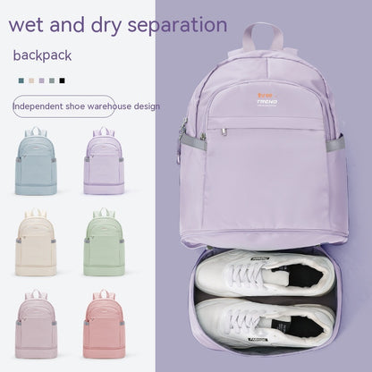 Gym Bag Women's Dry Wet Separation Waterproof Buggy Bag Swimming Sport Climbing Travel Backpack Shoe Warehouse Travel Backpack