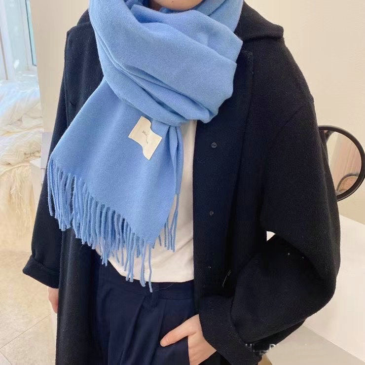 New Style Tassel Imitation Cashmere Scarf Padded Shawl Women