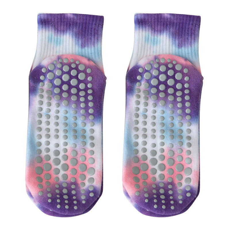 Yoga Socks Women Tie-dyed Non-slip Short Cotton