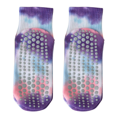 Yoga Socks Women Tie-dyed Non-slip Short Cotton