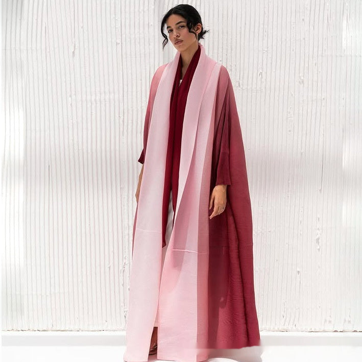 Fashionable Gradient Coat Long Skirt For Women