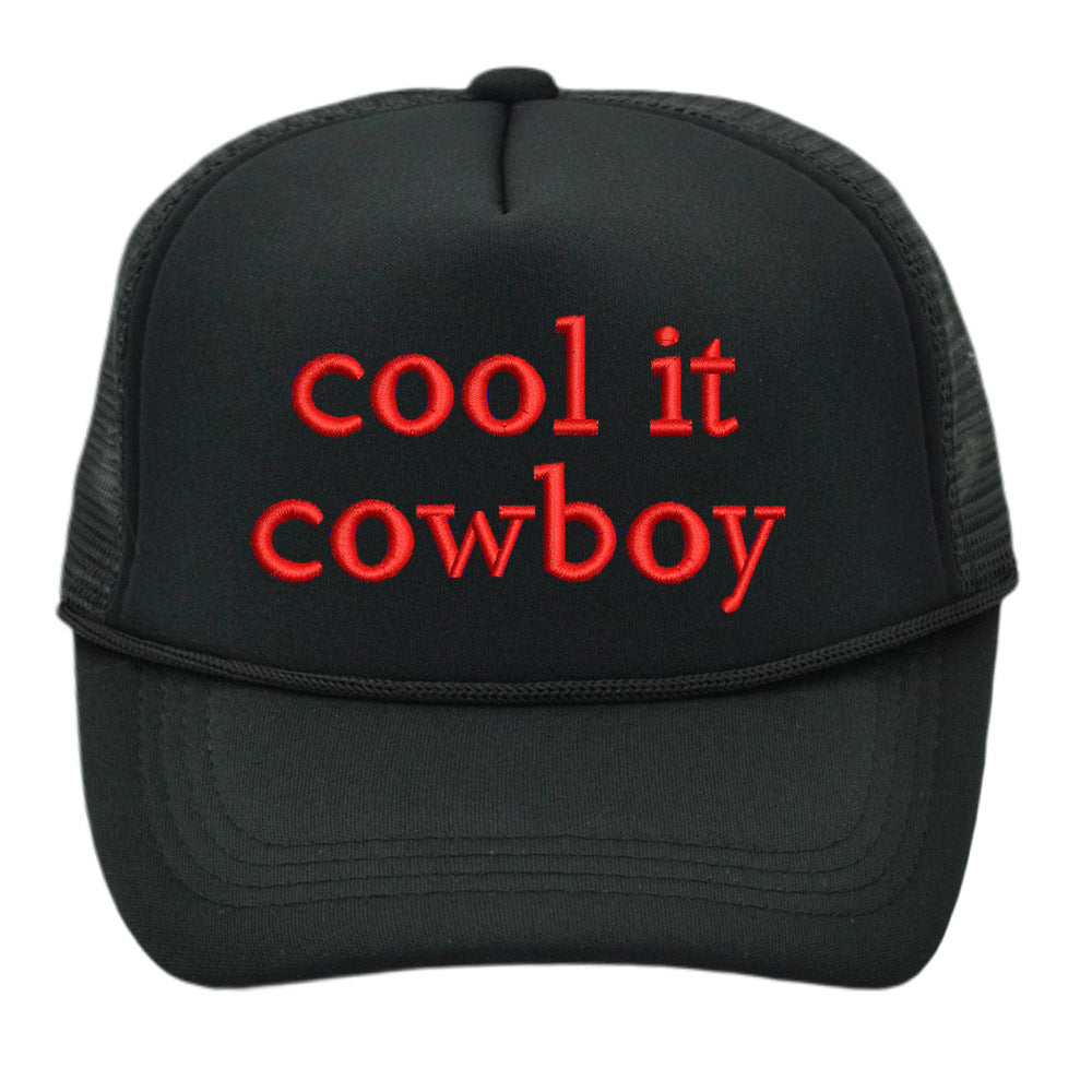 Cool It Cowboy Baseball Cap Letter Female Sponge Mesh Cap