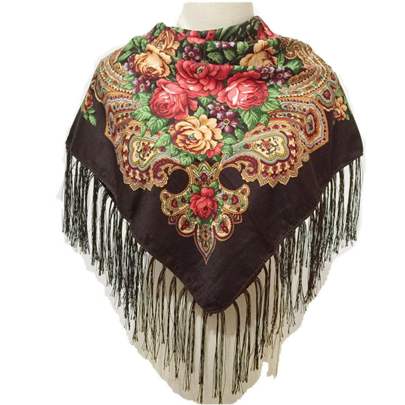 Women Ethnic Style Baotou Scarf Shawl