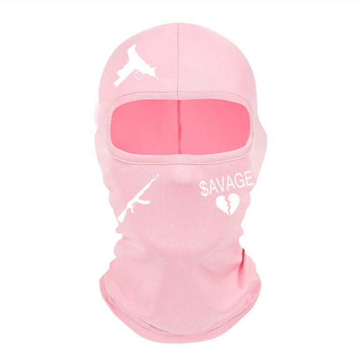 Outdoor Cycling Windproof Sun-proof And Breathable Neck Protection Heat Transfer Patch Printed Ice Silk Headgear