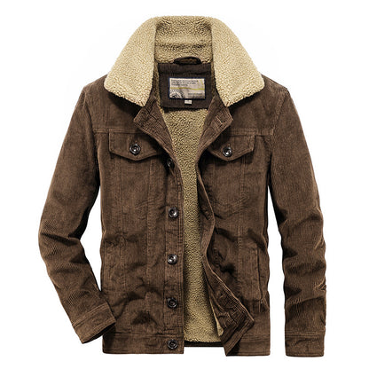 Winter Corduroy Coat Cotton-padded Jacket For Men