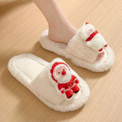 Santa Claus Opens Cotton Slippers Rooms And Women