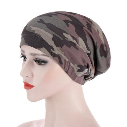 Flower Edging Cap, Satin Lining, Night Cap, Hood, Turban, Night Cap, Satin Floral Print, Hair Loss