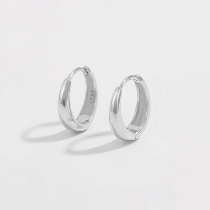 925 Sterling Silver Huggie Earrings