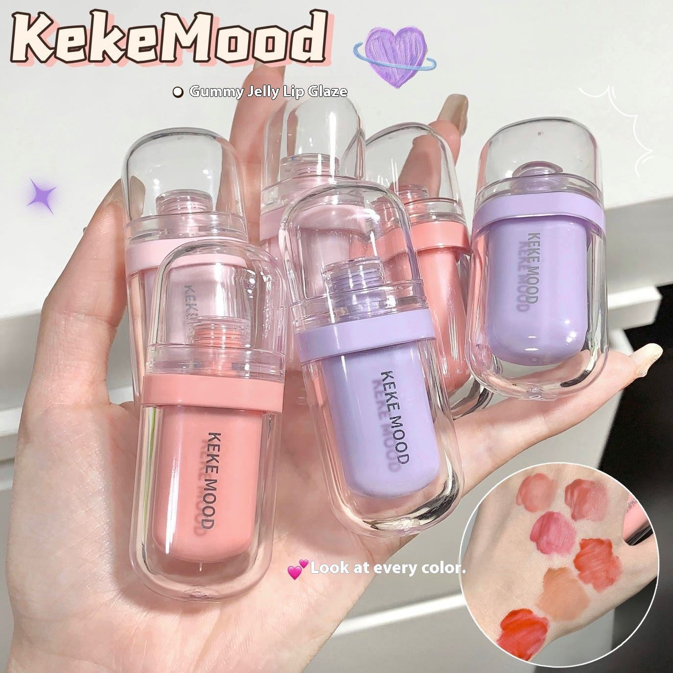 Soft Candy Jelly Lip Lacquer Water Crystal Color Lasting Nourishing Moisturizing Full Lips Student Party Lipstick