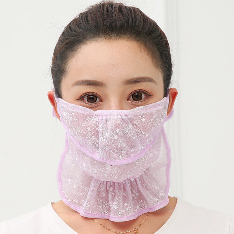 Summer Sun Protection Mask Outdoor Sun Protection Neck Protection Ice Silk Fabric Breathable And Dustproof