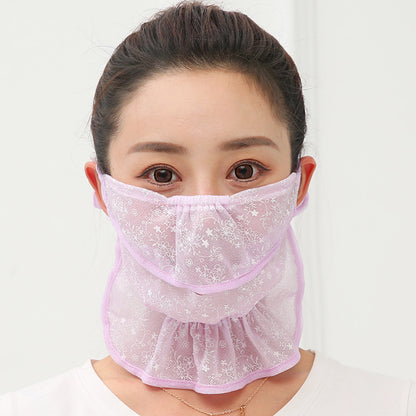 Summer Sun Protection Mask Outdoor Sun Protection Neck Protection Ice Silk Fabric Breathable And Dustproof