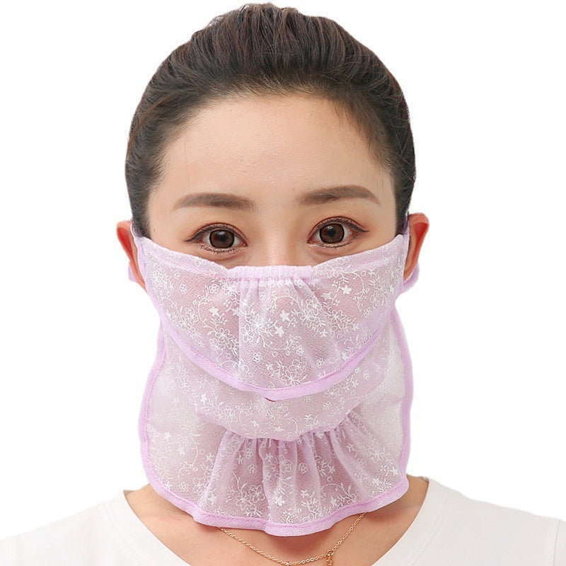 Summer Sun Protection Mask Outdoor Sun Protection Neck Protection Ice Silk Fabric Breathable And Dustproof