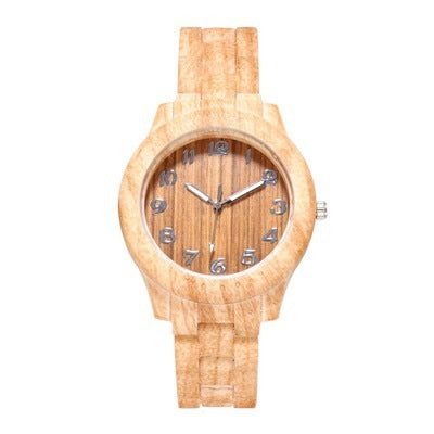 Bamboo Pattern Fashion Numbers Creative Men's And Women's Watches