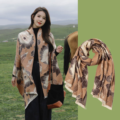 Yunnan Travel Wear Artificial Cashmere Scarf Women