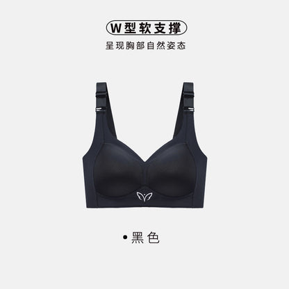 Thin Cup Plus Size Smooth Smooth Full Cup Adjustable Underwear Women's Push-up Anti-sag Bra Retraction Bra Bra