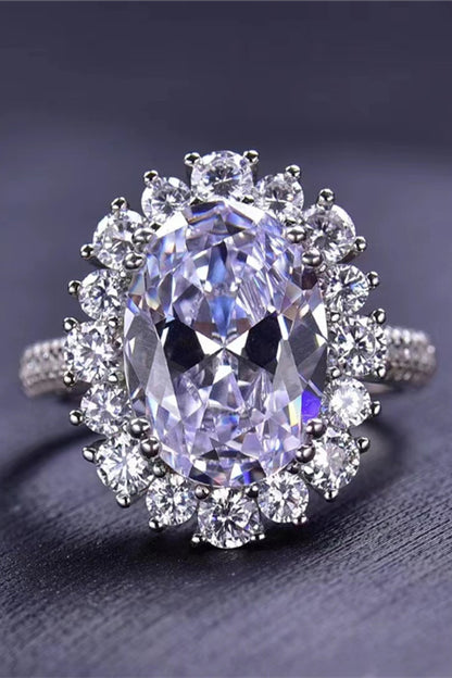 8 Karaat Ovaal Moissanite Ring